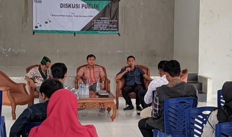 Jaringan Intelektual Muda Lampung untuk Demokrasi menggelar diskusi terkait isu SARA di Pilpres 2019.