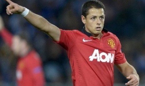 Javier Hernandez saat masih membela Manchester United,