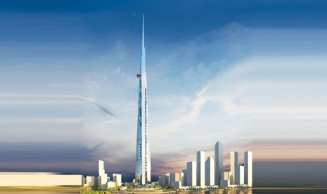 Jeddah Tower rencananya akan menjulang hingga 1 km dari permukaan tanah.