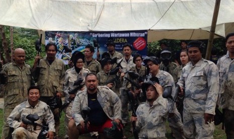 Jelang permainan Paintball di Caldera Indonesia