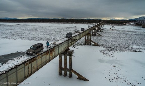 Jembatan Kuandinsky di Russia.