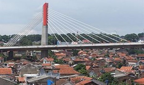 Jembatan Layang Pasupati, di Kota Bandung, Jawa Barat.