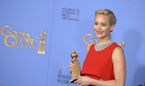 Aktris Jennifer Lawrence beradu peran dengan Leonardo DiCaprio di Dont Look Up.