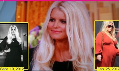 Jessica Simpson sebelum dan sesudah melahirkan