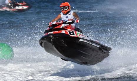 Jetski. Aquabike Jetski World Championship 2023 digelar di Danau Toba pada 22-26 November 2023.