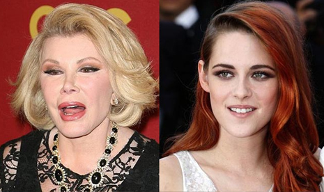 Joan Rivers (kiri) dan Kristen Stewart