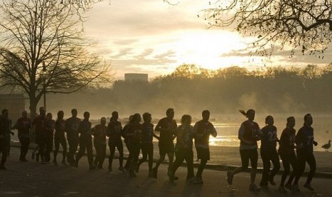 Jogging di pagi hari