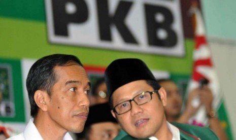 Joko Widodo bersama Muhaimin Iskandar.