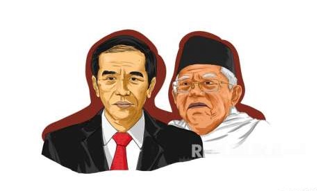 Joko Widodo dan KH Ma'ruf Amin