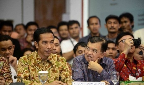 Joko Widodo dan Wakil Presiden terpilih Jusuf Kalla