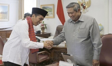 Elected president Joko Widodo (Jokowi) and President Susilo Bambang Yudhoyono