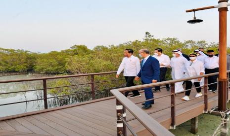 Jokowi di Jubail Mangrove Park 