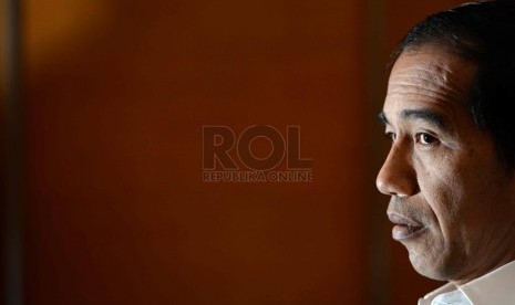 Jokowi (Joko Widodo) di Balai Kota, Jakarta, Rabu (3/9). (Republika/ Wihdan)