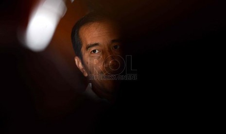 Jokowi (Joko Widodo) di Balai Kota, Jakarta, Rabu (3/9). (Republika/ Wihdan)