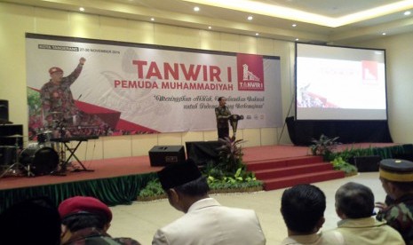 Jokowi menutup Tanwir Pimpinan Pusat Pemuda Muhammadiyah di Kota Tangerang, Banten, Rabu (30/11). 