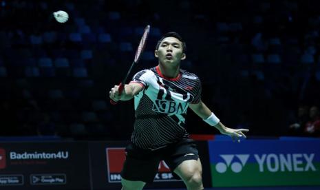 Pebulu tangkis tunggal putra Indonesia, Jonatan Christie alias Jojo.