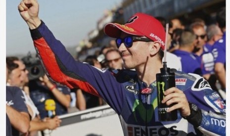 Jorge Lorenzo usai memastikan pole position pada GP Valencia yang akan berlangsung Ahad (7/11).