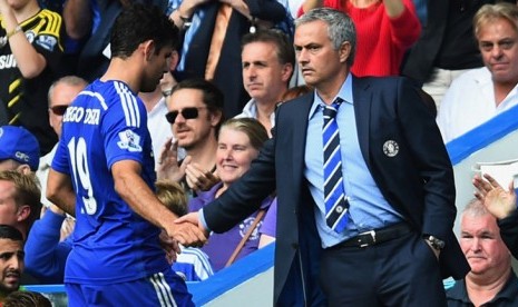 Jose Mourinho dan Diego Costa.