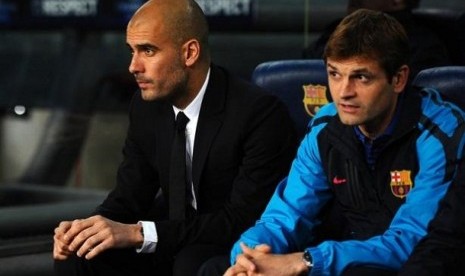 Josep Pep Guardiola dan Tito Vilanova.