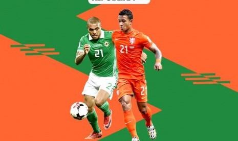 Josh Magennis (Irlandia Utara) Vs Memphis Depay (Belanda).