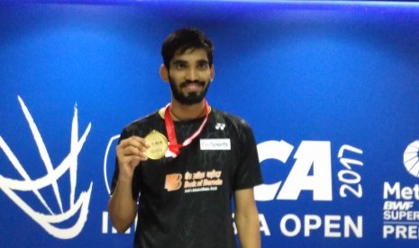 Juara tunggal putra BCA Indonesia Open Super Series Premier 2017, Srikanth Kidambi