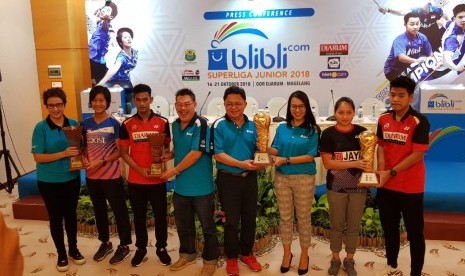 Jumpa pers Blibli.com Superliga Junior di Magelang, Jawa Tengah, Senin (15/10).