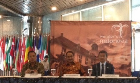 Jumpa pers Jakarta menjadi tuan rumah PATA Travel Mart 2016 di Gedung Sapta Pesona Kementerian Pariwisata RI