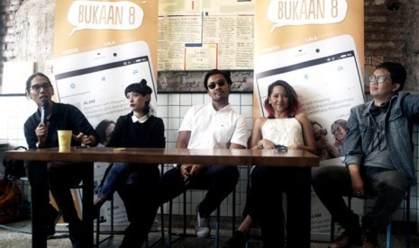 Jumpa pers jelang produksi film garapan Visinema Pictures arahan sutradara Angga Dwimas Sasongko yang berjudul ‘Bukaan 8’.