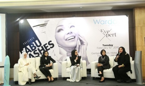 Jumpa pers peluncuran Wardah Kosmetik di Hotel Mulia Senayan, Selasa (10/2)