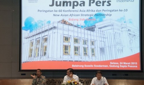 Jumpa pers Side Event di Gedung Sapta Pesona, Selasa (24/3)