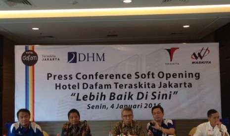 Jumpa pers soft opening Hotel Dafam Teraskita, Jakarta Timur, Senin (4/1) 2016