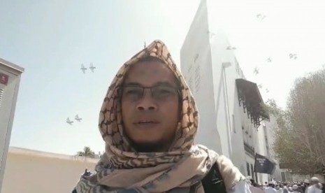 Jurnalis Republika, Syahruddin El-Fikri di Masjid Qiblatain, Madinah, Arab Saudi