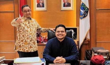 Juru Bicara Anies Baswedan, Billy David Nerotumilena (duduk).