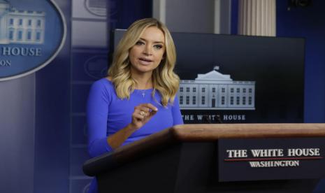 Juru Bicara Gedung Putih Kayleigh McEnany positif Covid-19. Ilustrasi.