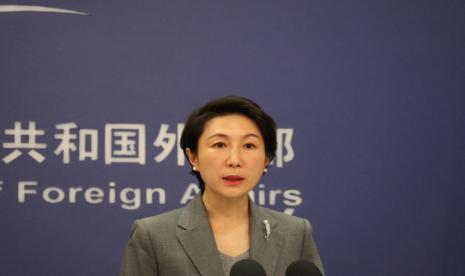 Juru Bicara Kementerian Luar Negeri Cina Mao Ning saat menyampaikan keterangan kepada media di Beijing, Cina pada Selasa (10/1/2024).