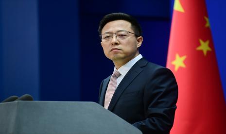 Juru Bicara Kementerian Luar Negeri China, Zhao Lijian. China tersinggung AS pertimbangkan penarikan diplomat karena situasi Covid-19. Ilustrasi.