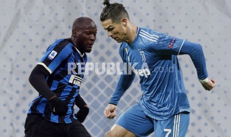 Juventus vs Inter Milan, adu tajam Cristiano Ronaldo dan Romelu Lukaku.