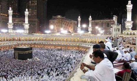 Ka'bah di Masjidil Haram, Makkah, Arab Saudi.