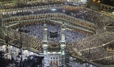 Ka'bah di Masjidil Haram, Makkah, Arab Saudi.