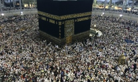 Ka'bah di Masjidil Haram, Makkah, Arab Saudi.