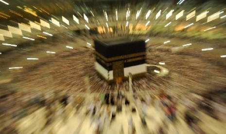 Ka'bah di Masjidil Haram, Makkah, Arab Saudi.