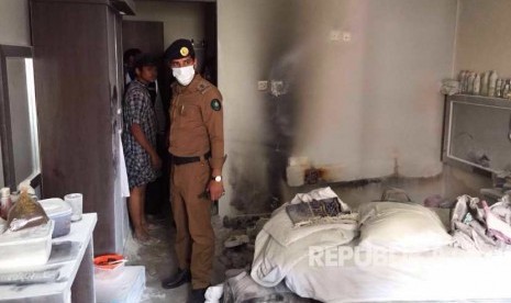 Kamar 215 Pemondokan haji 624 yang terbakar 