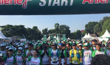 Kampanye Ayo Indonesia Bergerak di Stadion Mandala Krida, Yogyakarta, Ahad (8/4).