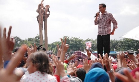 Kampanye Jokowi di Lapangan Monumen Bandung Lautan Api (BLA) Kota Bandung, Kamis (3/6). 