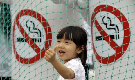 Kampanye larangan merokok di Korea Selatan.