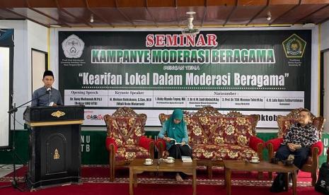 Kampanye Moderasi Beragama dengan tajuk Kearifan Lokal Dalam Moderasi Beragama di Kampus Universitas Nahdlatul Ulama Nusa Tenggara Barat (UNU NTB), Rabu (5/10/2022).