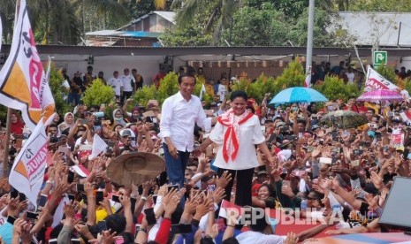 Kampanye terbuka capres 01 Joko Widodo di Pontianak, Rabu (27/3).