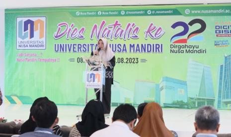 Kampus Digital Bisnis Universitas Nusa Mandiri (UNM) merayakan usianya yang ke-22 berbalut semangat kebersamaan, pada Selasa (8/8/2023).