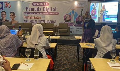 Kampus Digital Kreatif Universitas BSI (Bina Sarana Informatika) mengadakan Roadshow Seminar Pemuda Digital yang bertajuk Pemanfaatan Artificial Intelligence (AI) dalam Transformasi Pendidikan. Acara ini yang diadakan oleh Universitas BSI Kampus Sukabumi ini berlokasi di Anugerah Hotel, Sukabumi pada Senin, (23/10/2023).