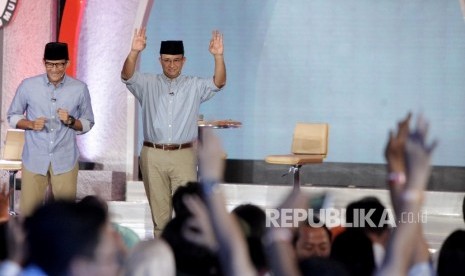 Cagub Anies Baswedan dan Cawagub Sandiaga Uno